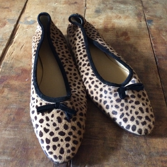 J Crew Leopard Ballet Flats. Size 7.5 Like New - Picture 1 of 2